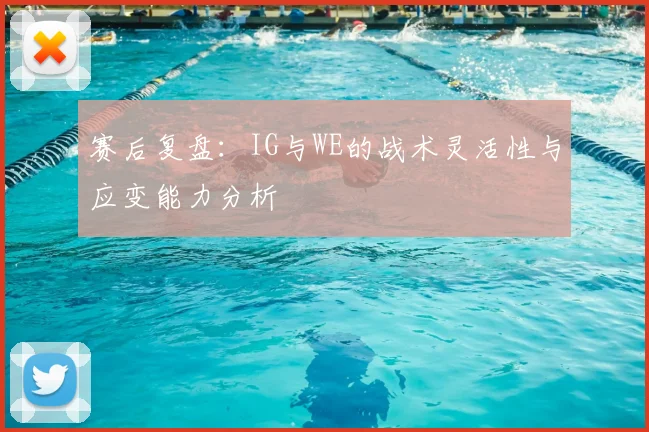 赛后复盘:IG与WE的战术灵活性与应变能力分析